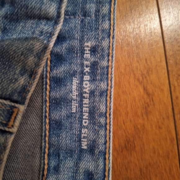 AG jeans, ex-boyfriend slim distressed jeans. - Picture 4 of 8